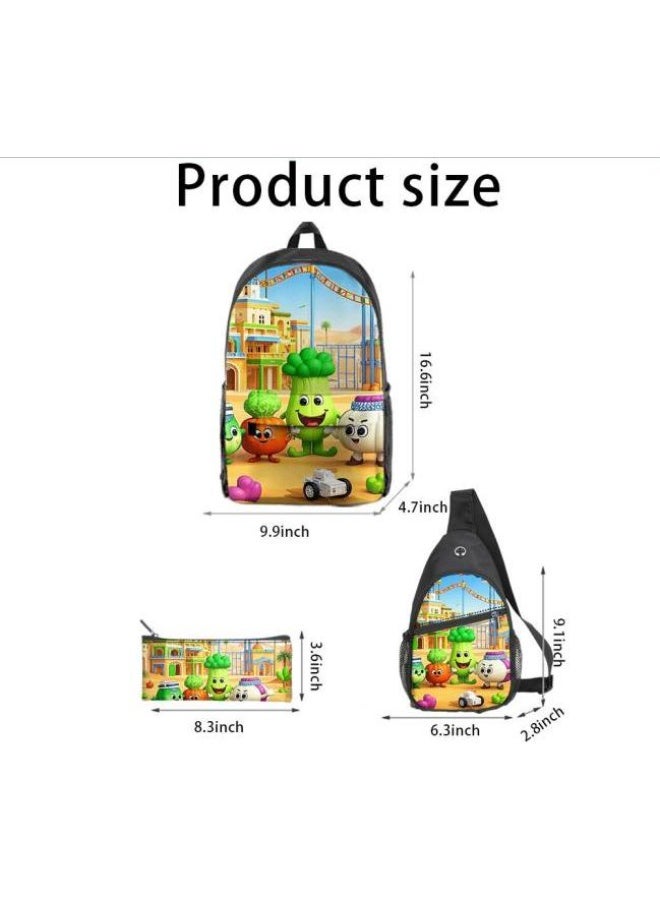 Universal cartoon new three-piece schoolbag - 865