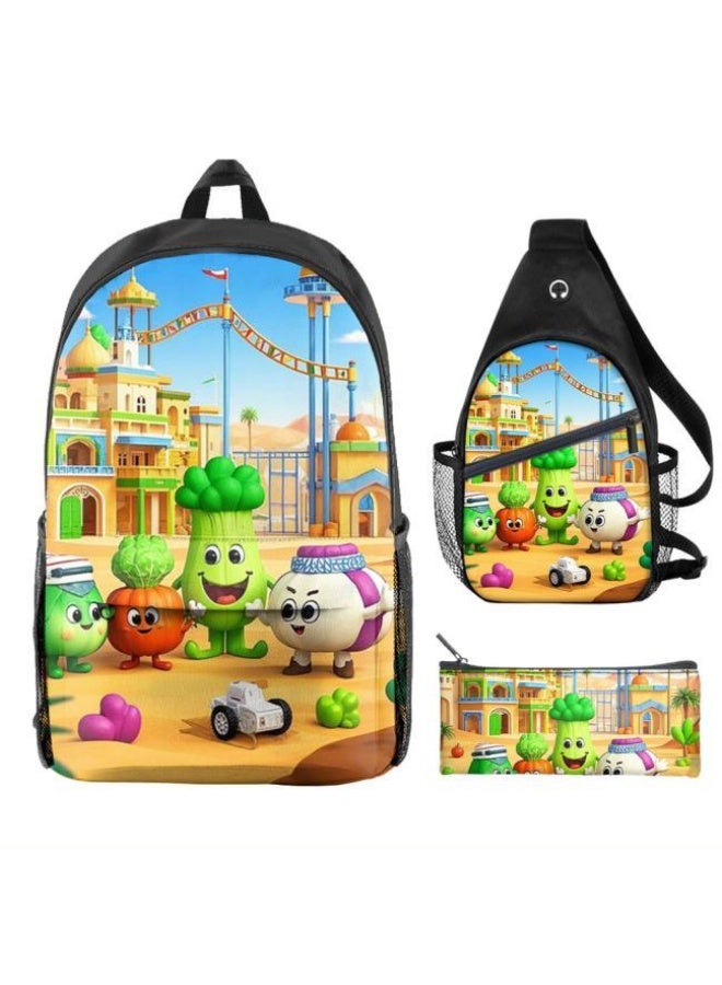 Universal cartoon new three-piece schoolbag - 865