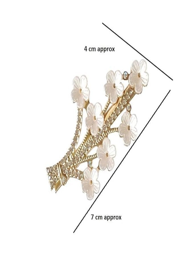 YANWENX Bridal Wedding Hair Pins Gold Crystal Headpiece Beads Hair Clip Bridal Hair Accessories for Women and Girls (Pack of 3) - Image 3