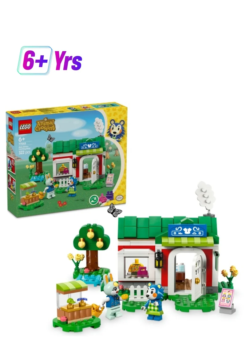 LEGO LEGO Animal Crossing Able Sisters Clothing Shop Playset, Building Toy Set with 2 Characters to Inspire Creative Role Play, Birthday Gift for 6 Plus Year Old Girls, Boys and Gamers 77055