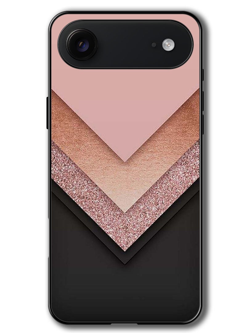 Theodor Case Compatible with Apple iPhone 17 Air 6.5 Inch Protection Shockproof Bumper Cover Black Golden & Pink - Image 1