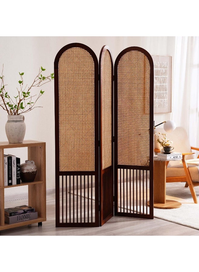 Pan Home فاصل غرف من الخيزران مين 3 لوحات قوسية 42x175 سم - طبيعي - Image 4