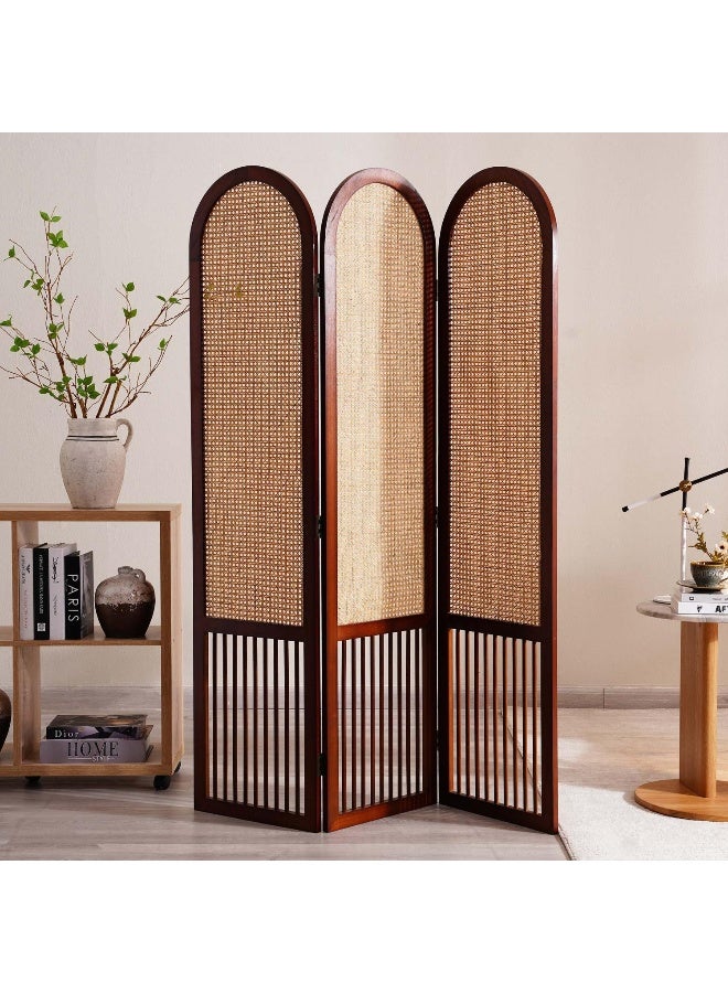 Pan Home فاصل غرف من الخيزران مين 3 لوحات قوسية 42x175 سم - طبيعي - Image 1