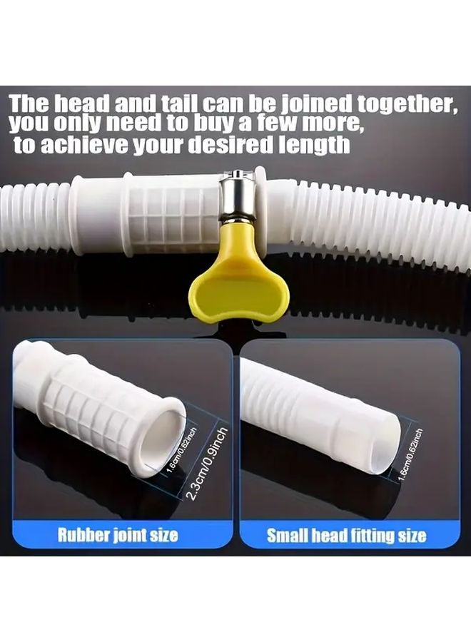 6m Multi Function Faucet Extension Pipe with Fittings Sink AC Washing Machine Drain Hose - Image 5