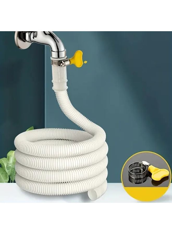 6m Multi Function Faucet Extension Pipe with Fittings Sink AC Washing Machine Drain Hose - Image 2