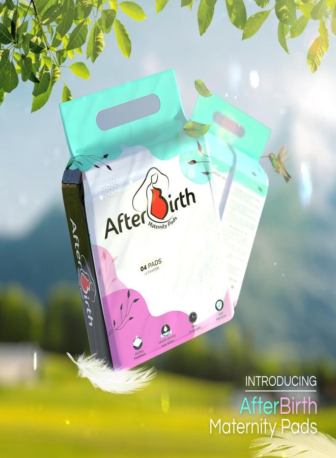 Afterbirth Disposable Maternity Pads|Set of 4 Pads and 1 Fixator|Super Absorption|Anti-Bacterial|Freshness Throughout the Day|Ultra Comfortable|Easy to Use|Comes with Free Disposable Fixator|20 Pieces - Image 5