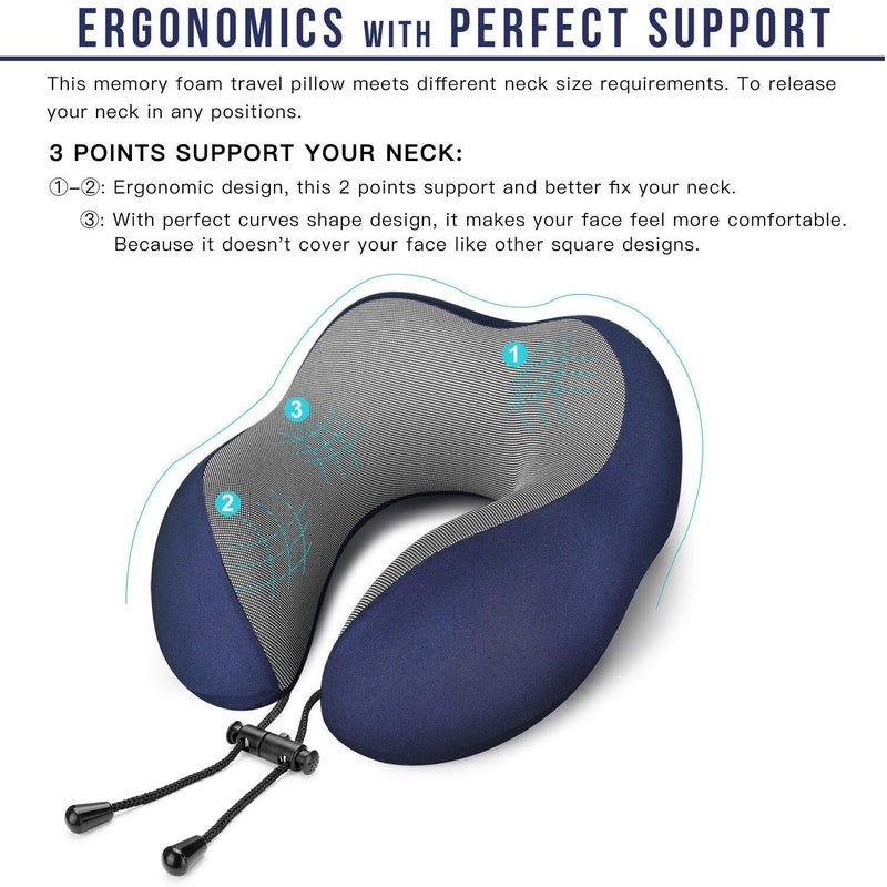 Dangfly Inflatable Travel Air Filled Pillow - Ultralight Camping Pillow for Lumbar Support - Compressible Neck Pillow for Camping, Hiking, and Travel (G Shape) - Image 3