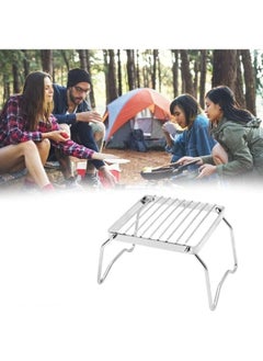 Generic Outdoor Foldable Barbecue Stand Stainless Steel Barbecue Stand Portable Cooking Rack Camping Grill, Barbecue Utensils  - Image 1