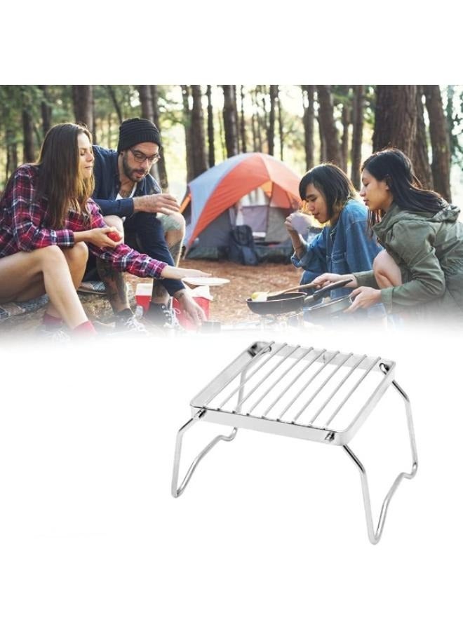 Outdoor Foldable Barbecue Stand Stainless Steel Barbecue Stand Portable Cooking Rack Camping Grill, Barbecue Utensils  - Image 1