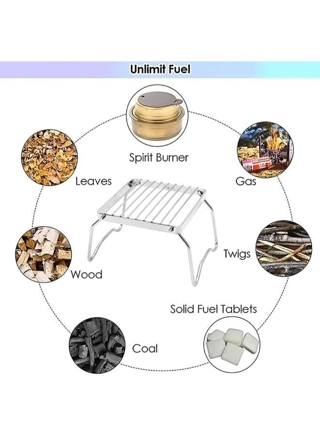 Outdoor Foldable Barbecue Stand Stainless Steel Barbecue Stand Portable Cooking Rack Camping Grill, Barbecue Utensils  - Image 3