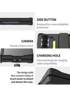 araree araree Nukin 360 SP Samsung Galaxy Z Fold 6 Case with Hinge Protection, Adjustable Kickstand, S Pen Holder Protective Slim Fit Cover Protective Body (PC) with Hinge Protector (TPU) - Black  - Image 2
