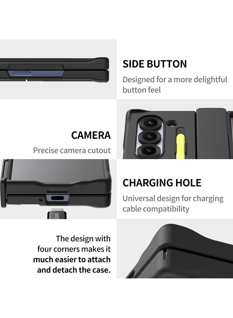 araree araree Nukin 360 SP Samsung Galaxy Z Fold 6 Case with Hinge Protection, Adjustable Kickstand, S Pen Holder Protective Slim Fit Cover Protective Body (PC) with Hinge Protector (TPU) - Black - Image 2