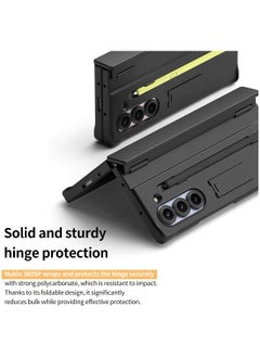 araree araree Nukin 360 SP Samsung Galaxy Z Fold 6 Case with Hinge Protection, Adjustable Kickstand, S Pen Holder Protective Slim Fit Cover Protective Body (PC) with Hinge Protector (TPU) - Black  - Image 3