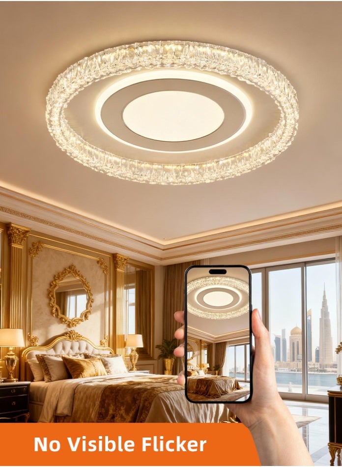 Vmax Modern LED Ceiling Light 100W – 3 Color CCT Switchable (3000K/4000K/6500K) – No Flicker, No UV – Flush Mount Lamp for Bedroom, Living Room, Dining Room – 48.5Cm - Image 5