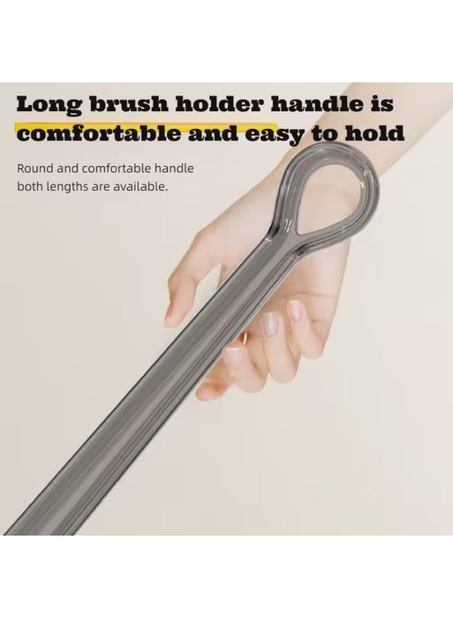 Plastic Shoe Horn - 74 cm - with Extended Handle for Easy Use - Clear Black - Image 4