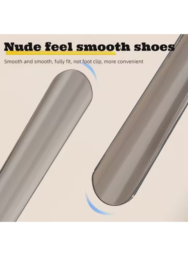 Plastic Shoe Horn - 74 cm - with Extended Handle for Easy Use - Clear Black - Image 3