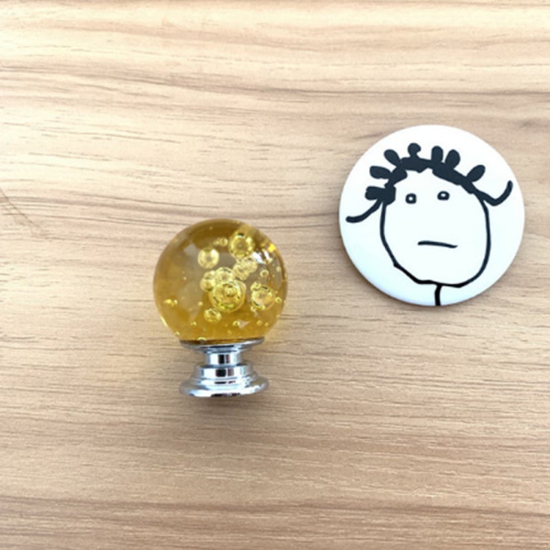 Yellow Crystal Pull Premium Aluminum Alloy Drawer Handle - Complete Screw Set For Effortless Installation Stylish Cabinet Knob for Furniture Upgrade - Image 3