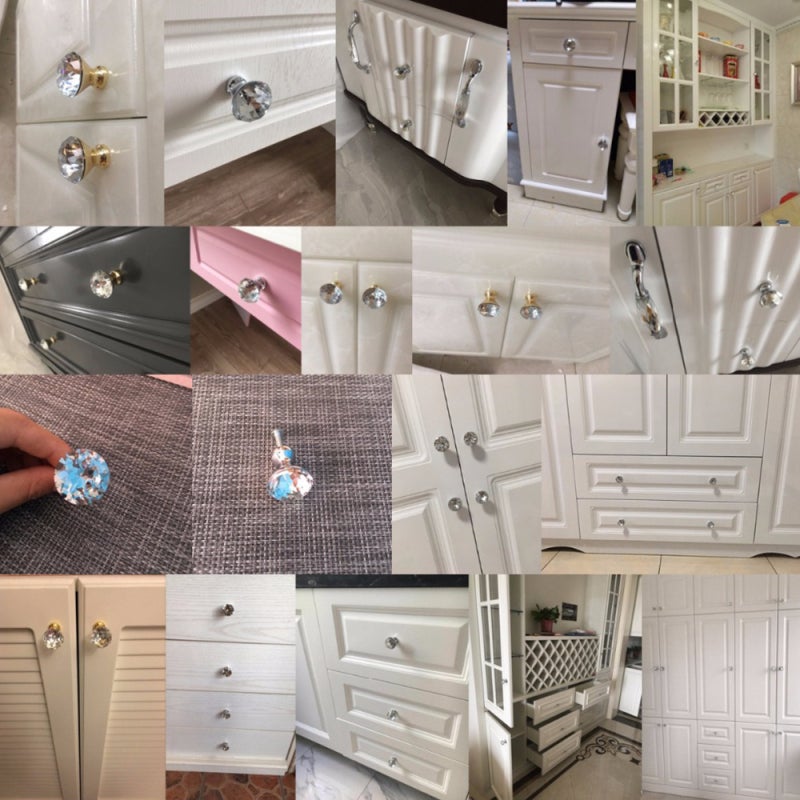 Yellow Crystal Pull Premium Aluminum Alloy Drawer Handle - Complete Screw Set For Effortless Installation Stylish Cabinet Knob for Furniture Upgrade - Image 4