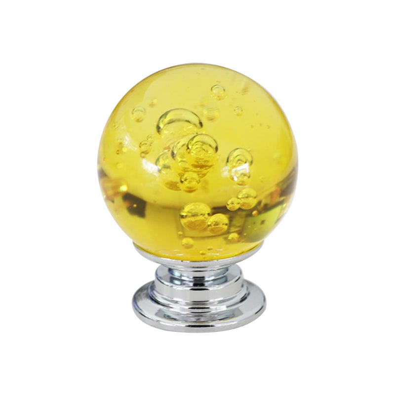 Yellow Crystal Pull Premium Aluminum Alloy Drawer Handle - Complete Screw Set For Effortless Installation Stylish Cabinet Knob for Furniture Upgrade - Image 1