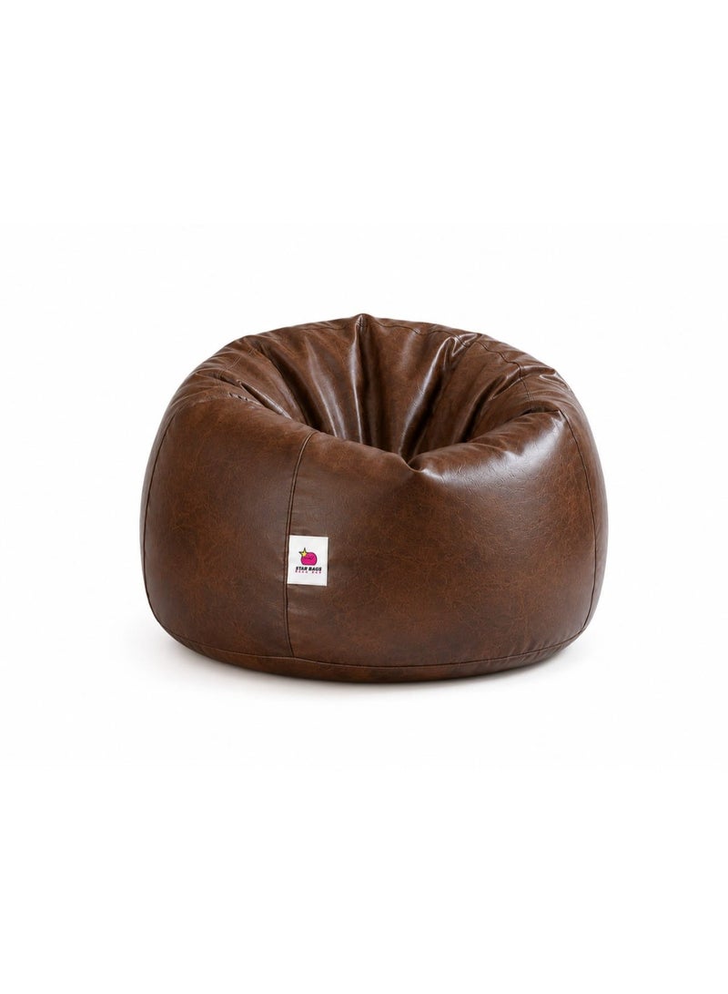 Star Bags - Bean Bags Bean Bag Leather Pouf - From Star Bags - 80*70cm -Dark Brown - for Adults - Stylish - Image 2