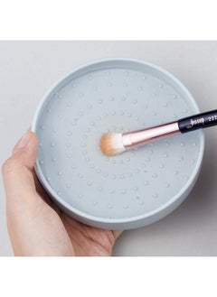 Jessup Jessup Makeup Brush Cleaning Mat with Color Removal Sponge, 2 in 1 Silicone Makeup Brush Cleaner (Sachet Pink)  - Image 5
