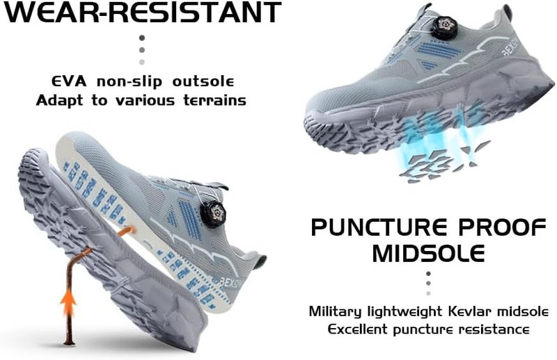Bexow Premium Safety Shoes Steel Toe Lightweight Work Sneakers Industrial Footwear for Men and Women - Image 4