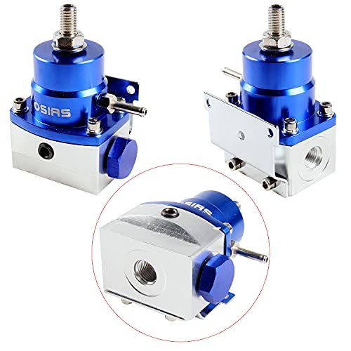 OSIAS Universal Adjustable Aluminum FPR Fuel Pressure Regulator Kit +160 Psi Pressure Gage AN6-6AN Fuel Line,Hose Fitting Connectors Kit - Image 3
