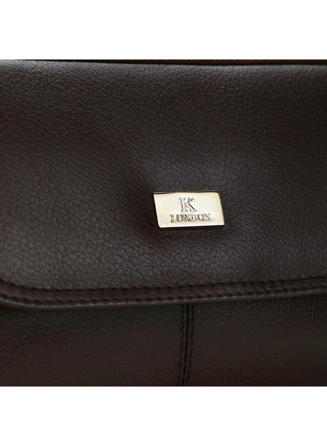 K London Real Leather Crossbody Sling Bag |Bag For Mobile Phone| Pouch Bag For Women & Girls | Shoulder Bags(2204_Brown) - Image 3