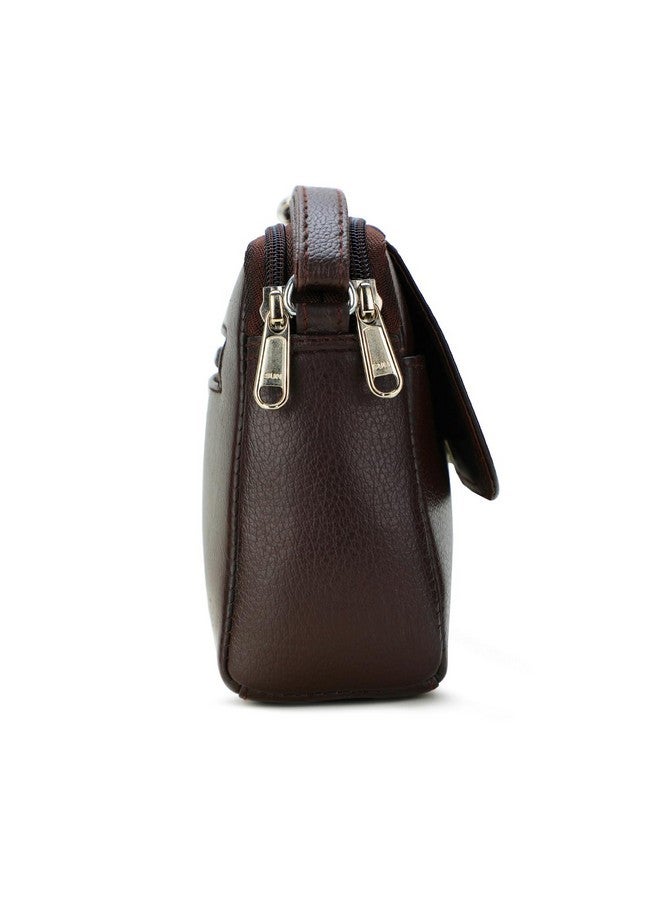 K London Real Leather Crossbody Sling Bag |Bag For Mobile Phone| Pouch Bag For Women & Girls | Shoulder Bags(2204_Brown) - Image 5