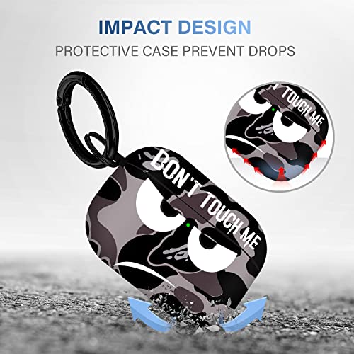 Youtec for Airpods Pro 2nd Generation Case 2022, Don't Touch Me for Airpods Pro 2 Cover with Keychain/Lanyard Soft Cute Shockproof Cover for Women Men Compatible Apple AirPod Pro 2 (Grey) - Image 3
