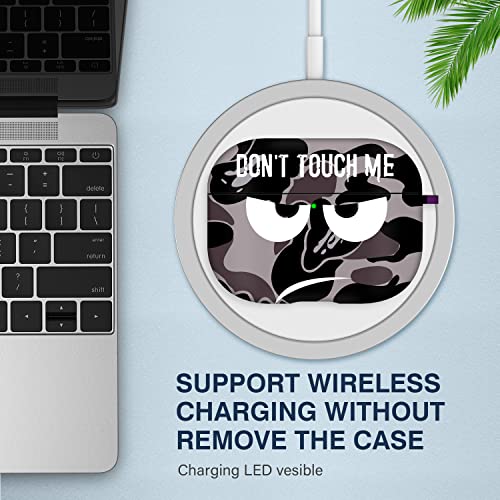 Youtec for Airpods Pro 2nd Generation Case 2022, Don't Touch Me for Airpods Pro 2 Cover with Keychain/Lanyard Soft Cute Shockproof Cover for Women Men Compatible Apple AirPod Pro 2 (Grey) - Image 2