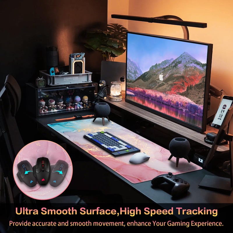 Canjoy Gaming Mouse Pad, Large Extended Mouse Pad Big Computer Mousepad for Home Office Gaming Work 31.5x15.7inch - Image 3