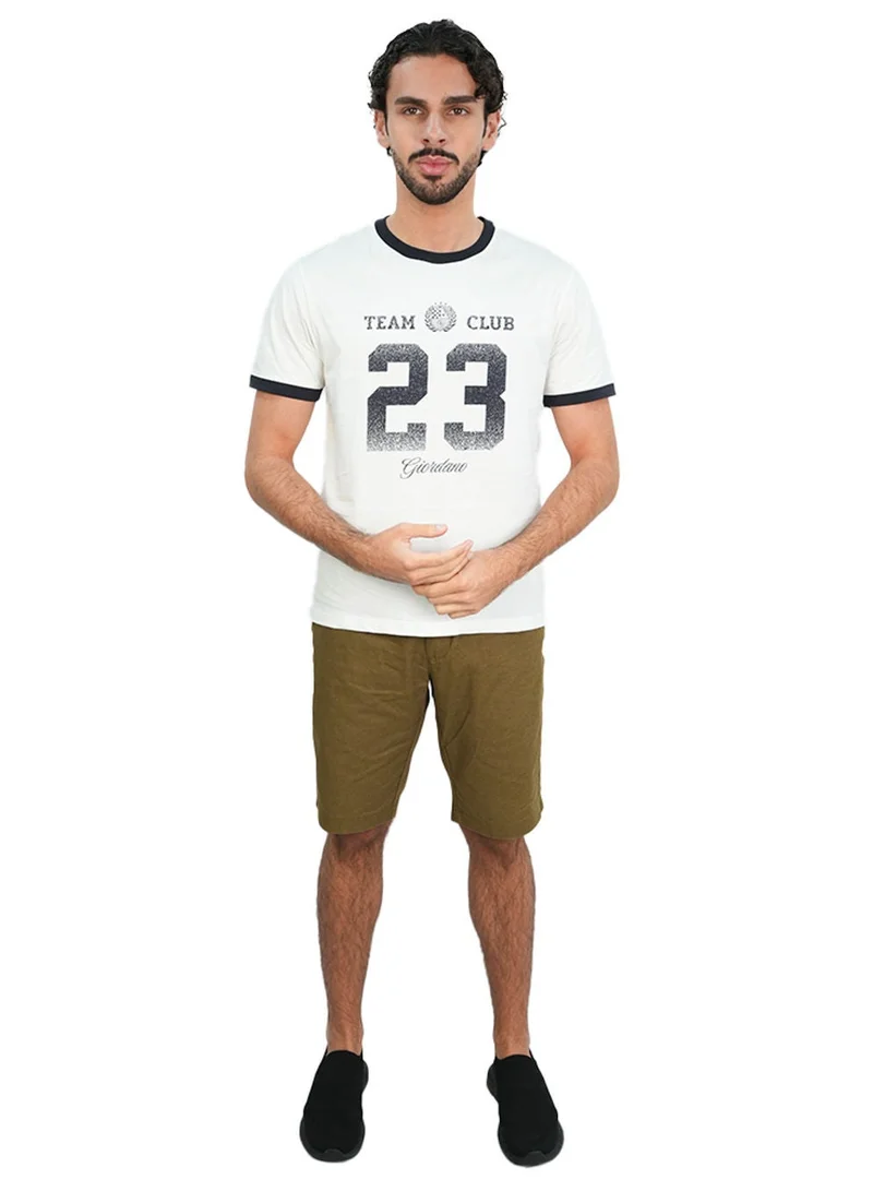 GIORDANO  Men's Slim Cotton Team Club Graphic Tee for Men | Best Price UAE