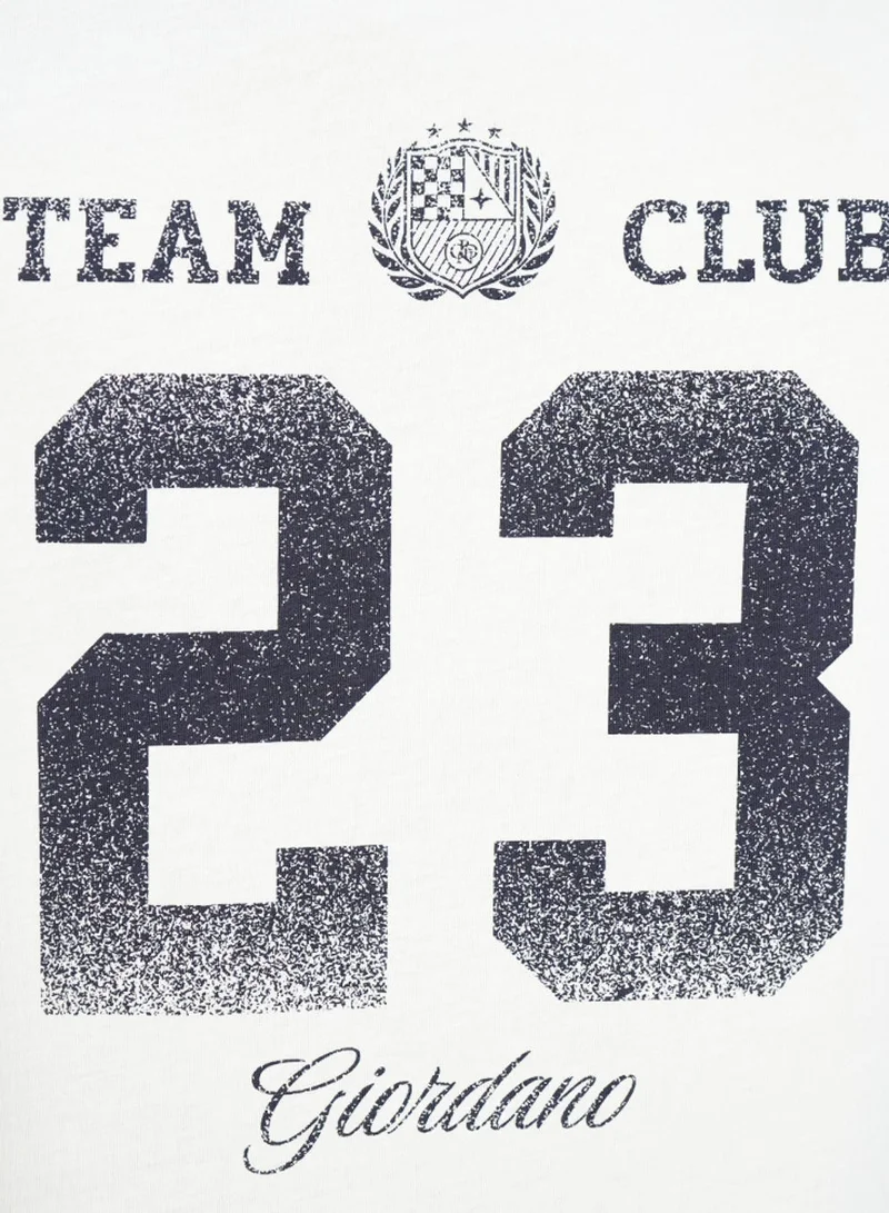 GIORDANO  Men's Slim Cotton Team Club Graphic Tee for Men | Best Price UAE