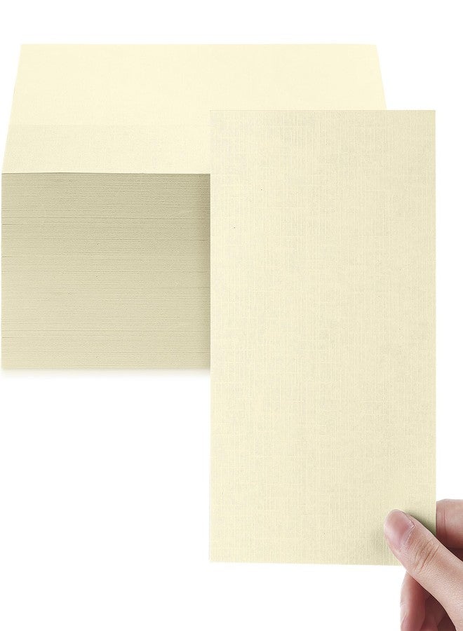 Geosar 100 Sheets Linen Cardstock 4 x 6 Invitation Heavy Weight Printer Paper 92lb 250GSM Index Cardstock for Printer Postcards Blank Flash Note Greeting (Pale Yellow) - Image 1