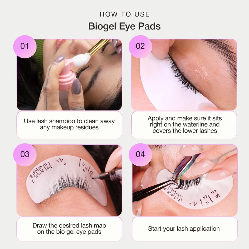 Curacoro Biogel Eye Pads for Lash Extensions, Soft Sticky Under Eye Patches for Sensitive Skin, Eyelash Perm Lamination, Lash Extension Remover Supplies (10 Pairs) - Image 4