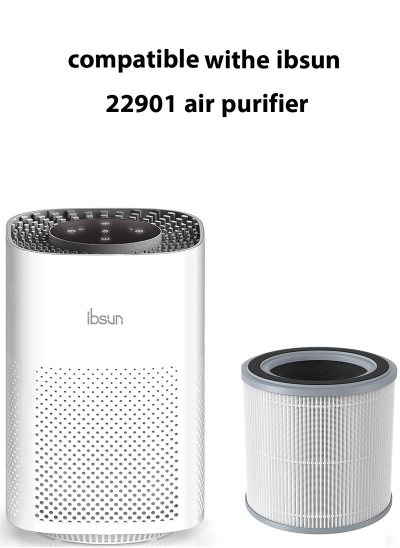 ibsun - A01 Air Purifier Replacement Filter, 3-Stage True HEPA, High-Efficiency Activated Carbon - Image 1