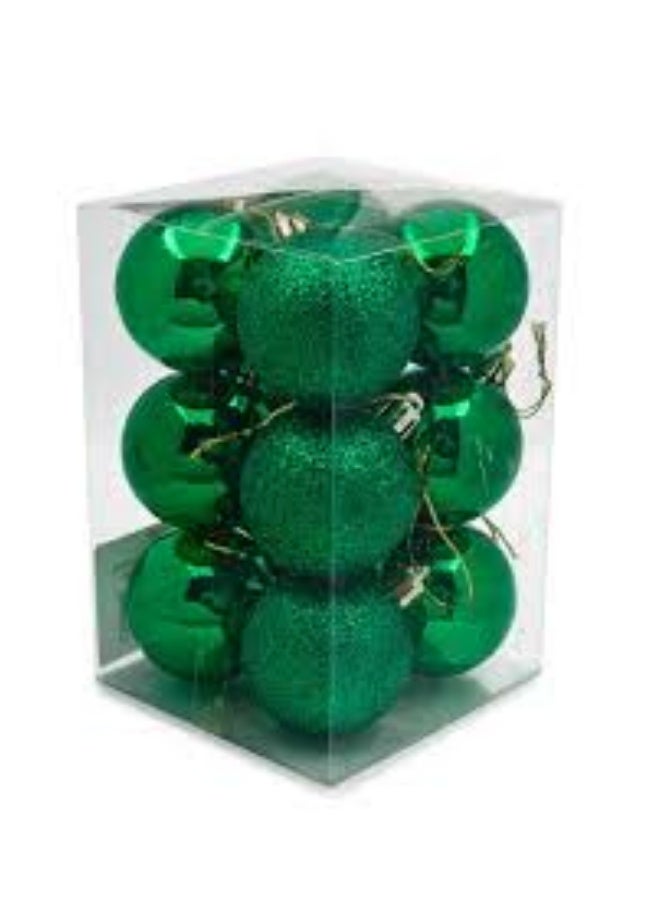 بروماس مجموعة زينة شجرة خضراء وذهبية