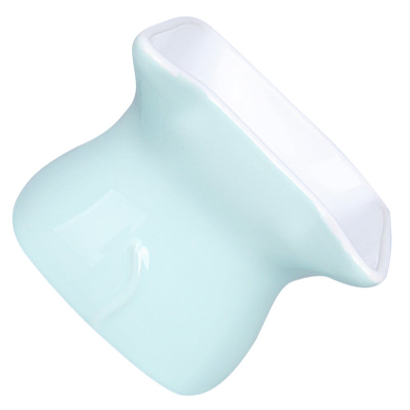2pcs Ceramic Bowl Oblique Mouth Food Dish Cervical Guard Bowl Practical Feeding Bowl for Pet Cat Dog ( .7x10.8x11.5cm) - Image 2