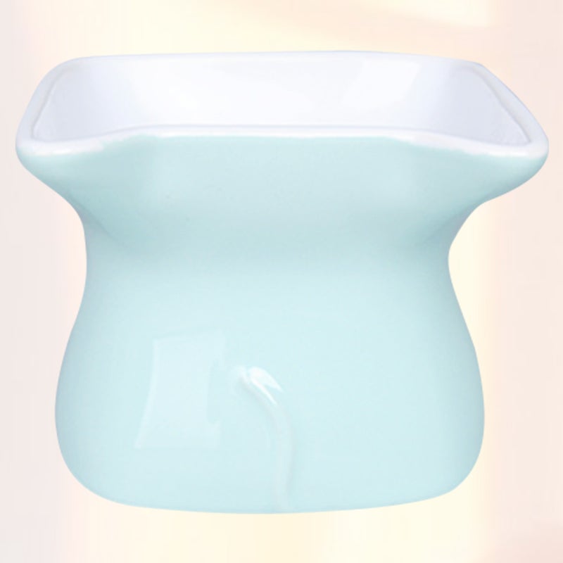 2pcs Ceramic Bowl Oblique Mouth Food Dish Cervical Guard Bowl Practical Feeding Bowl for Pet Cat Dog ( .7x10.8x11.5cm) - Image 4
