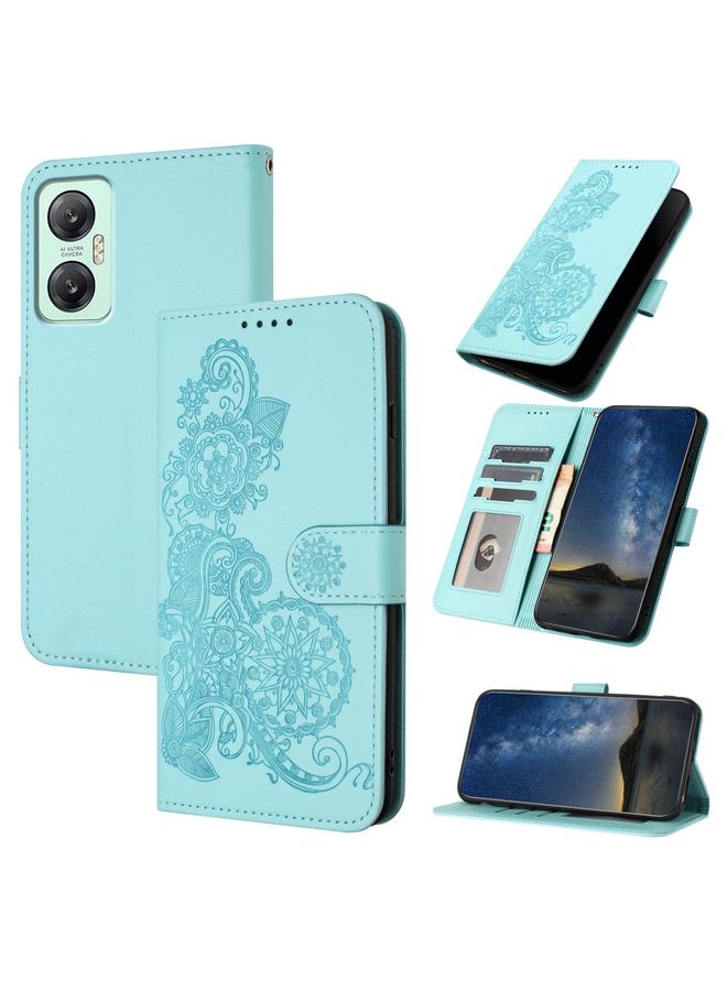 S-TOP Case For Infinix Hot 20 5G Datura Flower Embossed Flip Leather Phone Case - Image 1