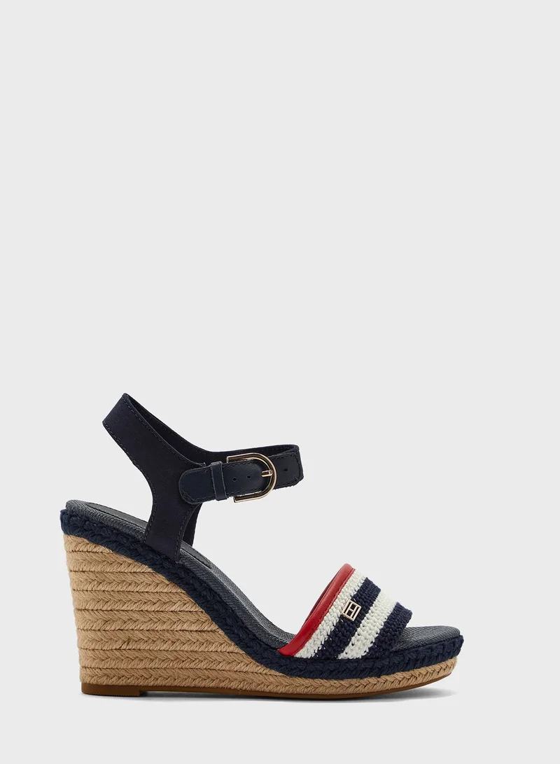 TOMMY HILFIGER Crochet High Wedge Sandals