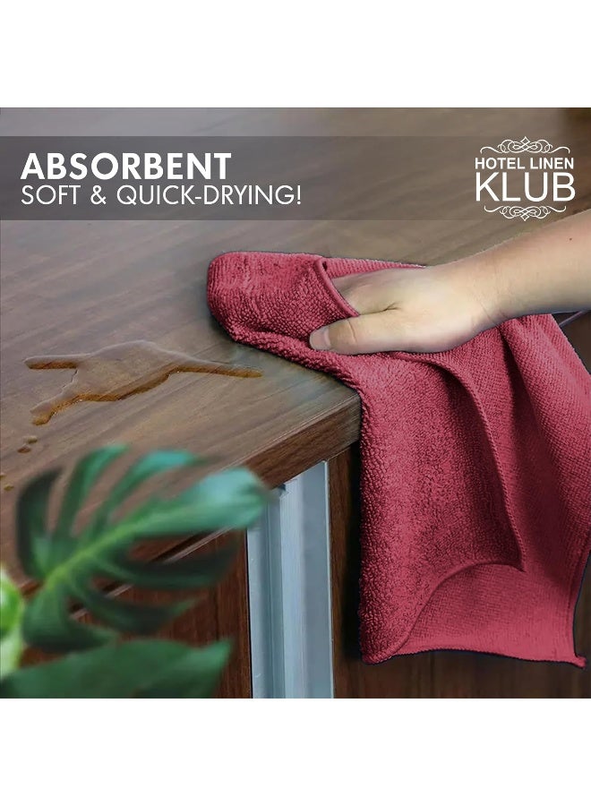 Hotel Linen Klub Hotel Linen Klub 8-Pack Microfiber Cleaning Cloths – Extra-Large, Ultra-Absorbent & Reusable Towels for Kitchen, Dishwashing & Multi-Purpose Cleaning (40 x 40 cm, Mixed Colors) - Image 2