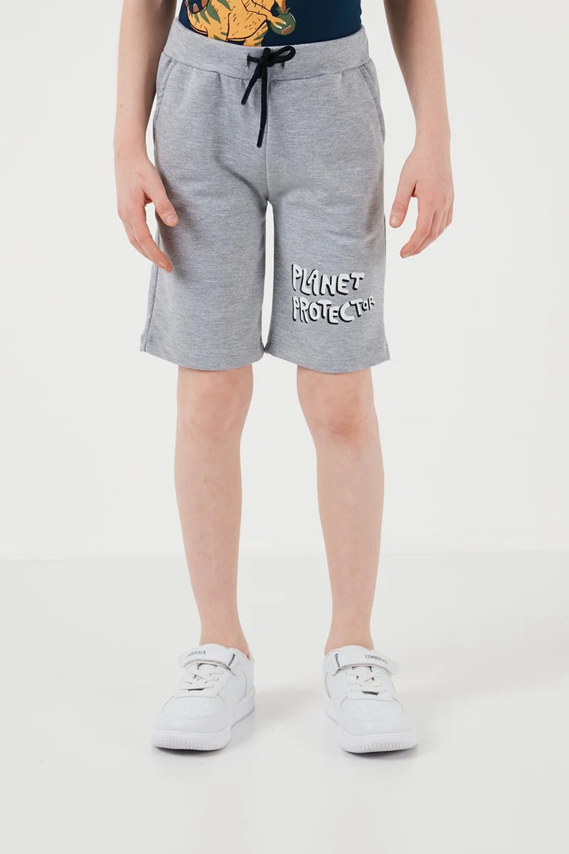 Lela Cotton Regular Fit Crew Neck Top and Bottom Set with Shorts Boy's Suit 6212009