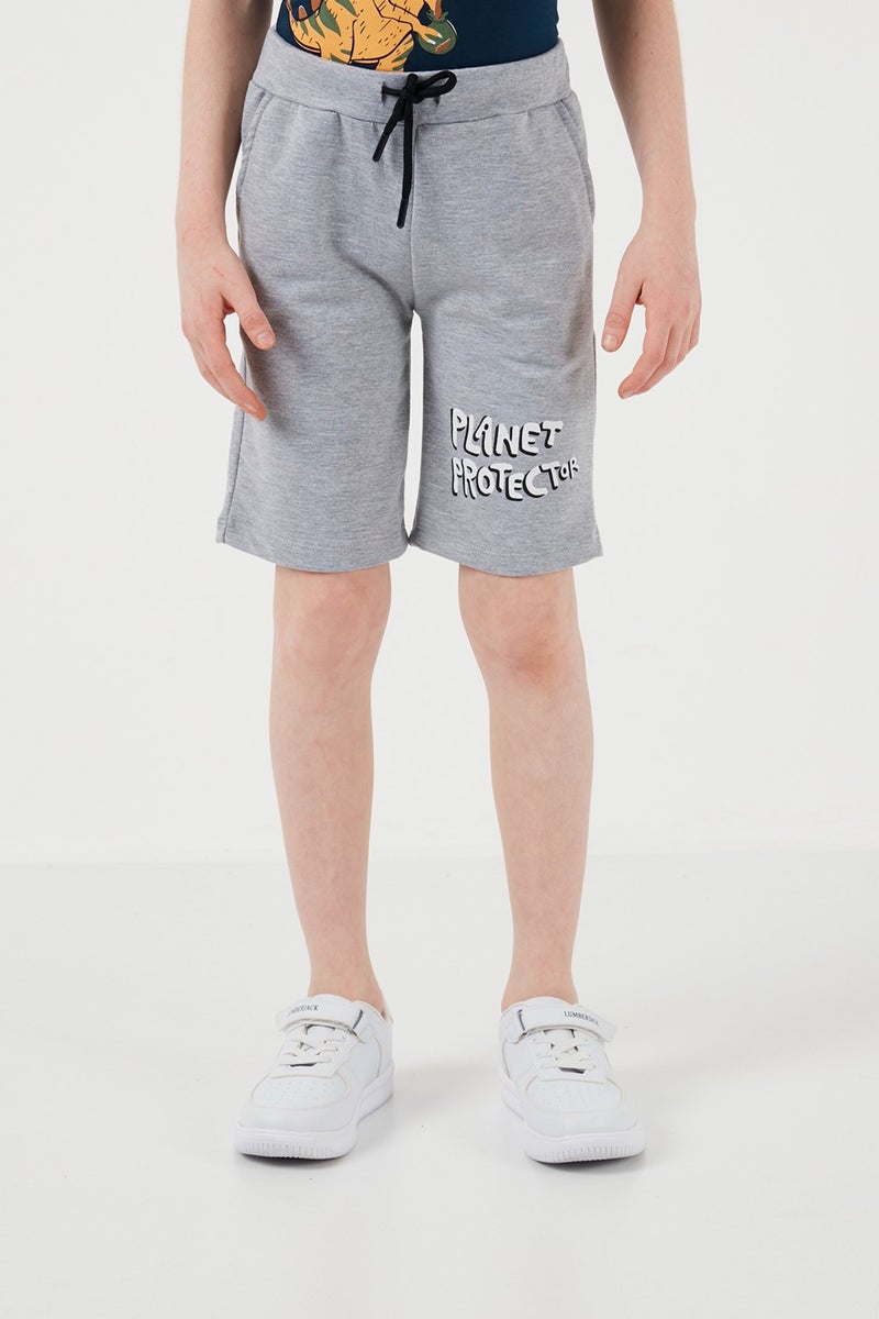 Lela Cotton Regular Fit Crew Neck Top and Bottom Set with Shorts Boy's Suit 6212009 - Image 5