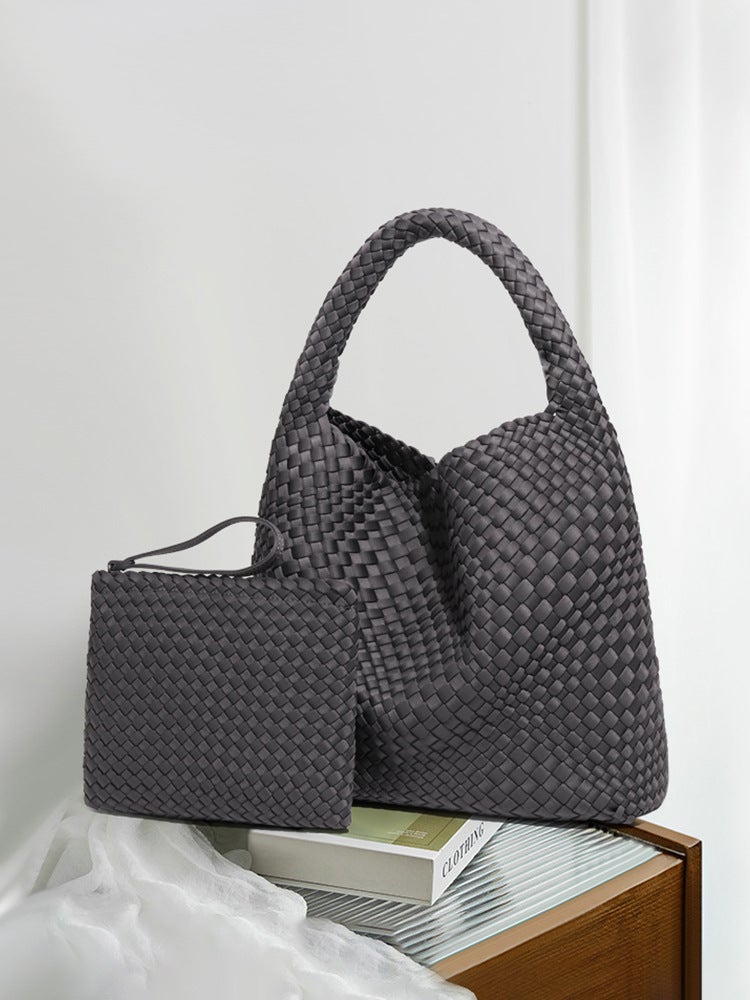 New Hand-Woven Bag Large Capacity Tote Bag Fashion Shoulder All-Match Underarm Bag Retro Style - Image 2
