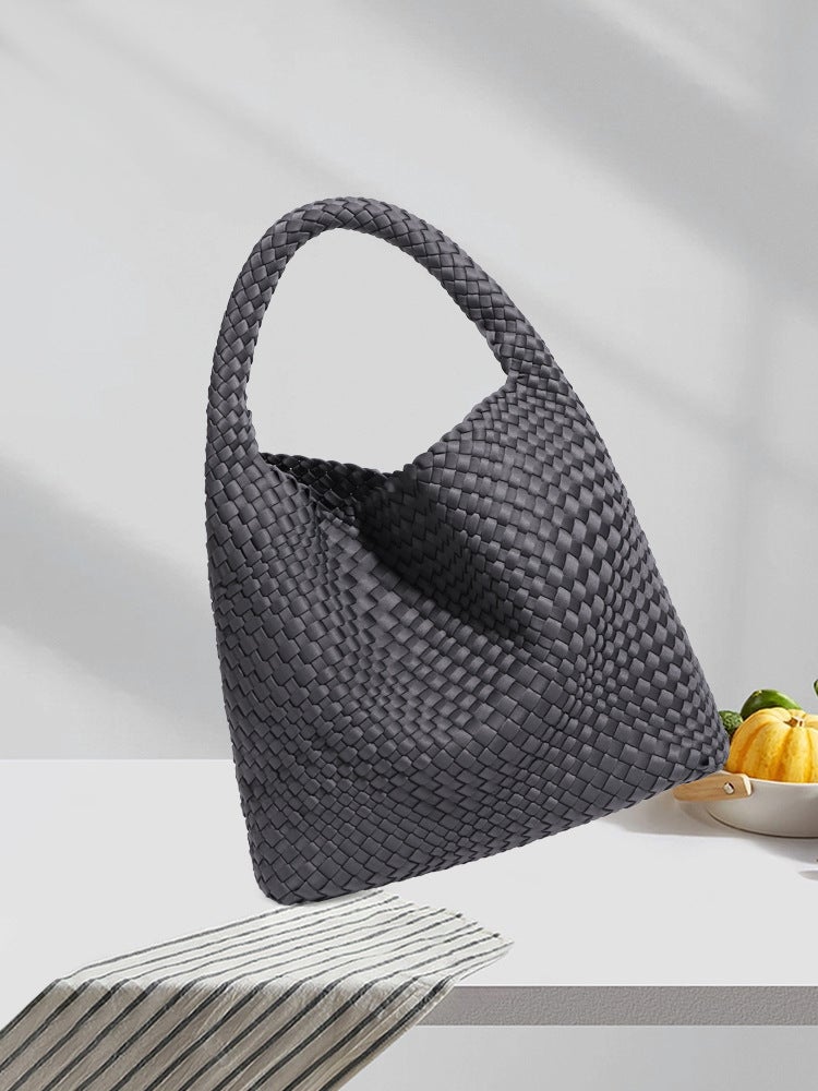 New Hand-Woven Bag Large Capacity Tote Bag Fashion Shoulder All-Match Underarm Bag Retro Style - Image 5