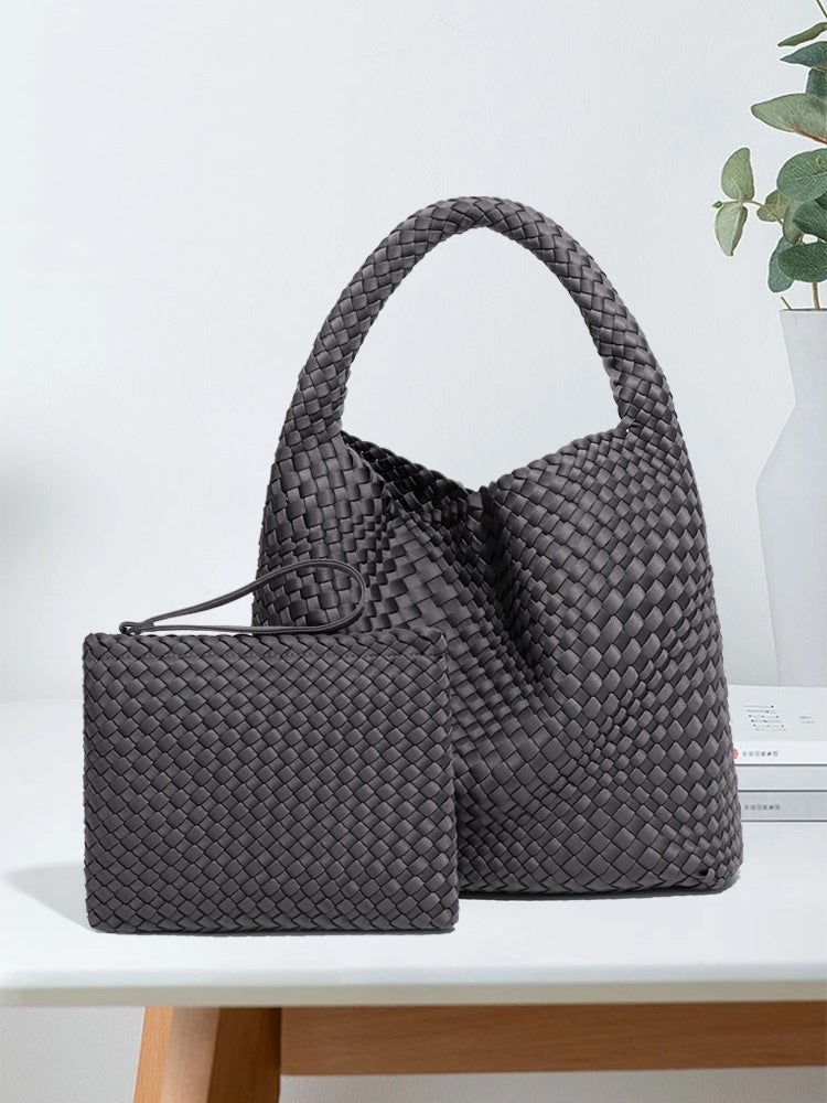 New Hand-Woven Bag Large Capacity Tote Bag Fashion Shoulder All-Match Underarm Bag Retro Style - Image 4