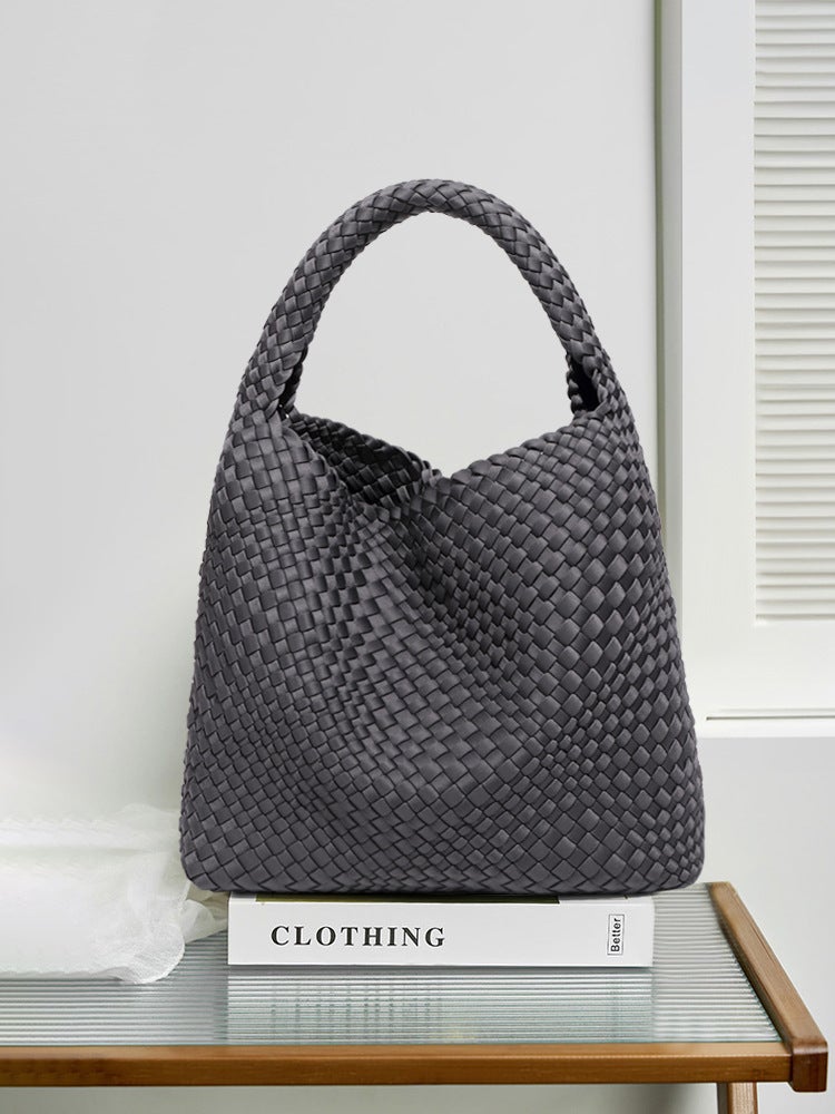 New Hand-Woven Bag Large Capacity Tote Bag Fashion Shoulder All-Match Underarm Bag Retro Style - Image 3