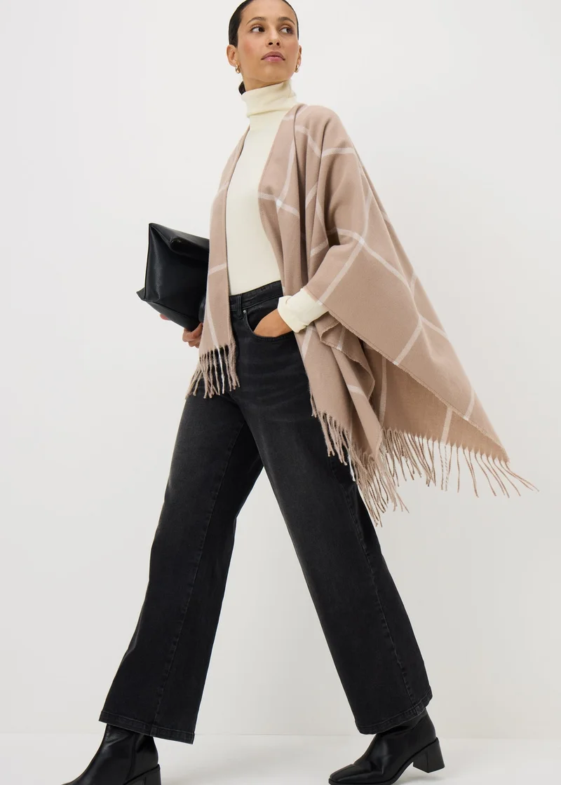 Matalan Women's Oversized Taupe Shawl